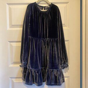 JCREW Crewcuts / Velours Girls Blue dress / Sz M